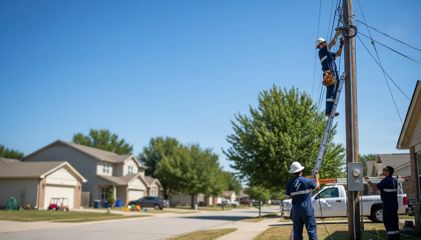 Residential electrician providing installation services in Conway Springs, KS